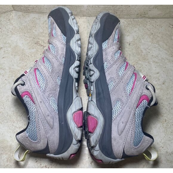 Merrell Womens Hiking Shoes Size 9.5 Gray/Pink Vibram Sole Durable Gorpcore - Picture 4 of 7